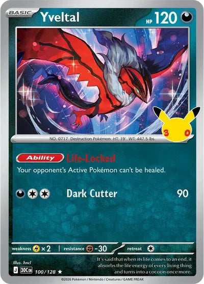 100/128 Yveltal - Celebration 30th