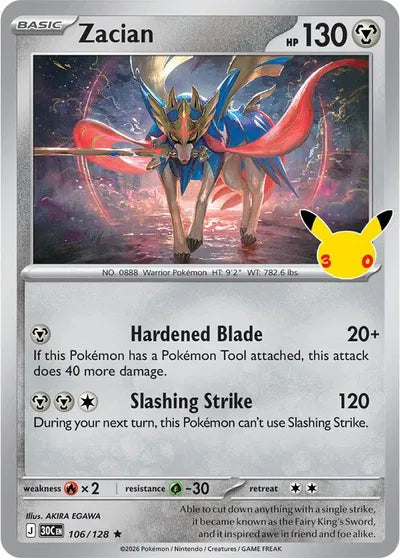 106/128 Zacian - Celebration 30th