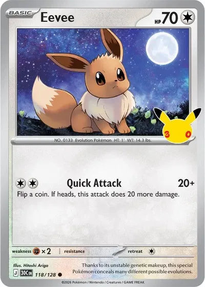 118/128 Eevee - Celebration 30th