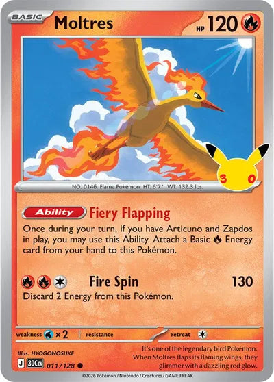 011/128 Moltres - Celebration 30th
