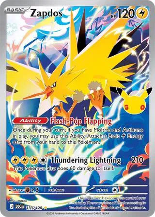 133/128 Zapdos - Celebration 30th