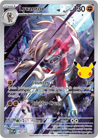 138/128 Lycanroc - Celebration 30th