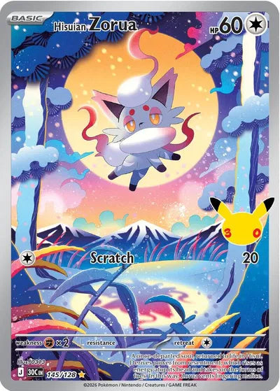 145/128 Hisuian Zorua - Celebration 30th