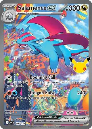 156/128 Salamence EX - Celebration 30th