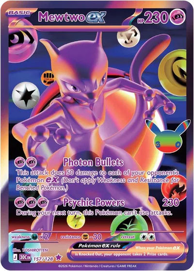 157/128 Mewtwo EX - Celebration 30th