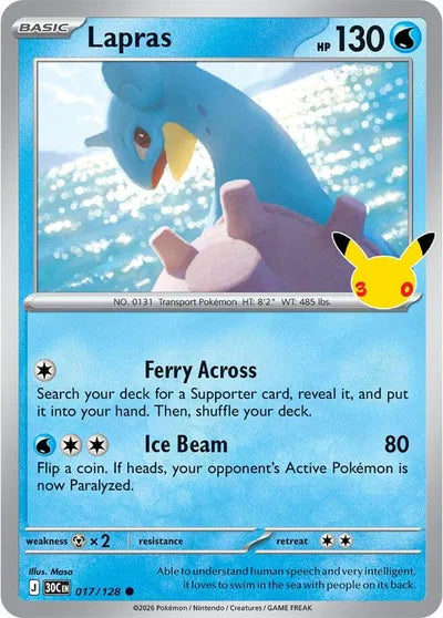 017/128 Lapras - Celebration 30th