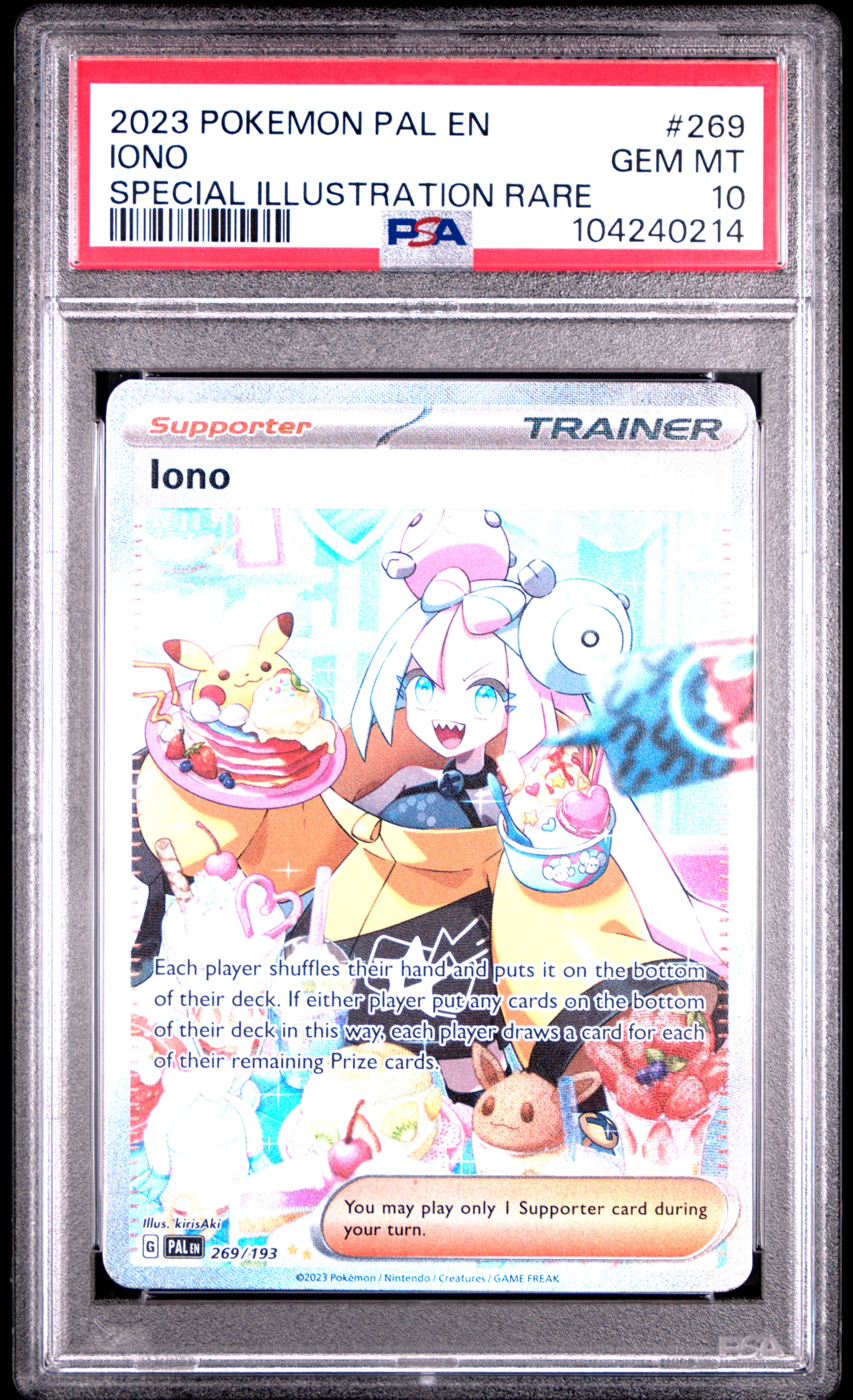 Iono 269 SIR - Pokemon Paldea Evolved PSA 10