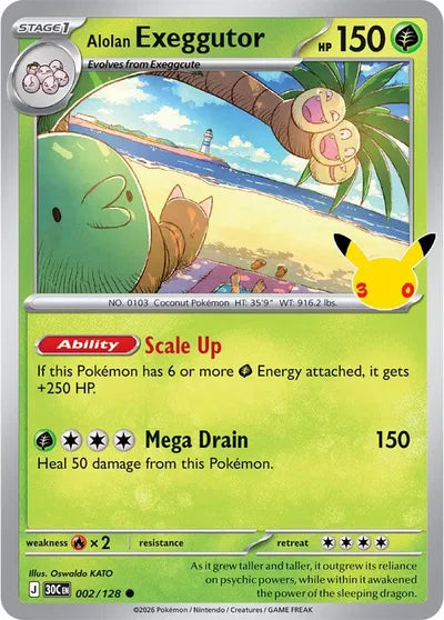 002/128 Alolan Exeggutor- Celebration 30th