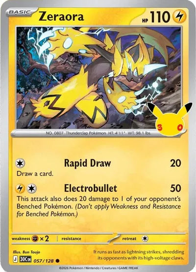 057/128 Zeraora - Celebration 30th