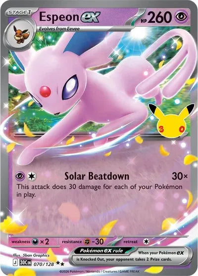 070/128 Espeon EX - Celebration 30th