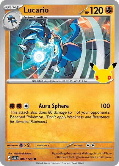 083/128 Lucario - Celebration 30th