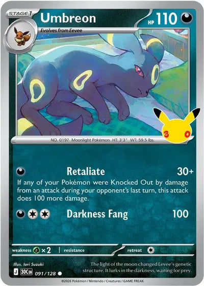 091/128 Umbreon - Celebration 30th