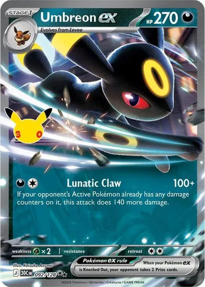 092/128 Umbreon EX - Celebration 30th