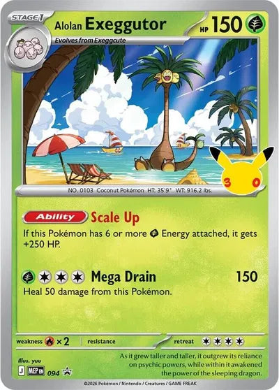 MEP 094 Alolan Exeggutor - MEP Black Star Promo