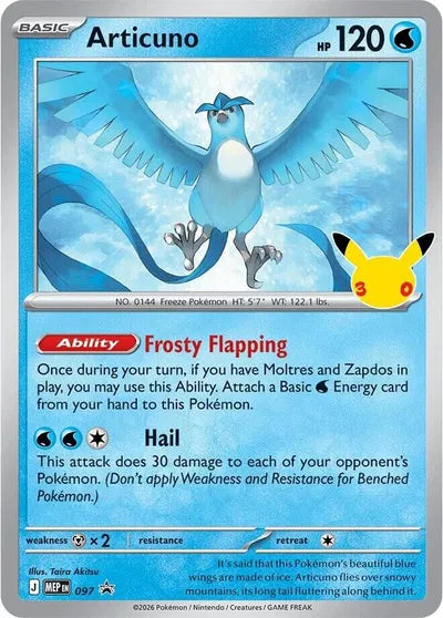 MEP 097 Articuno - MEP Black Star Promo