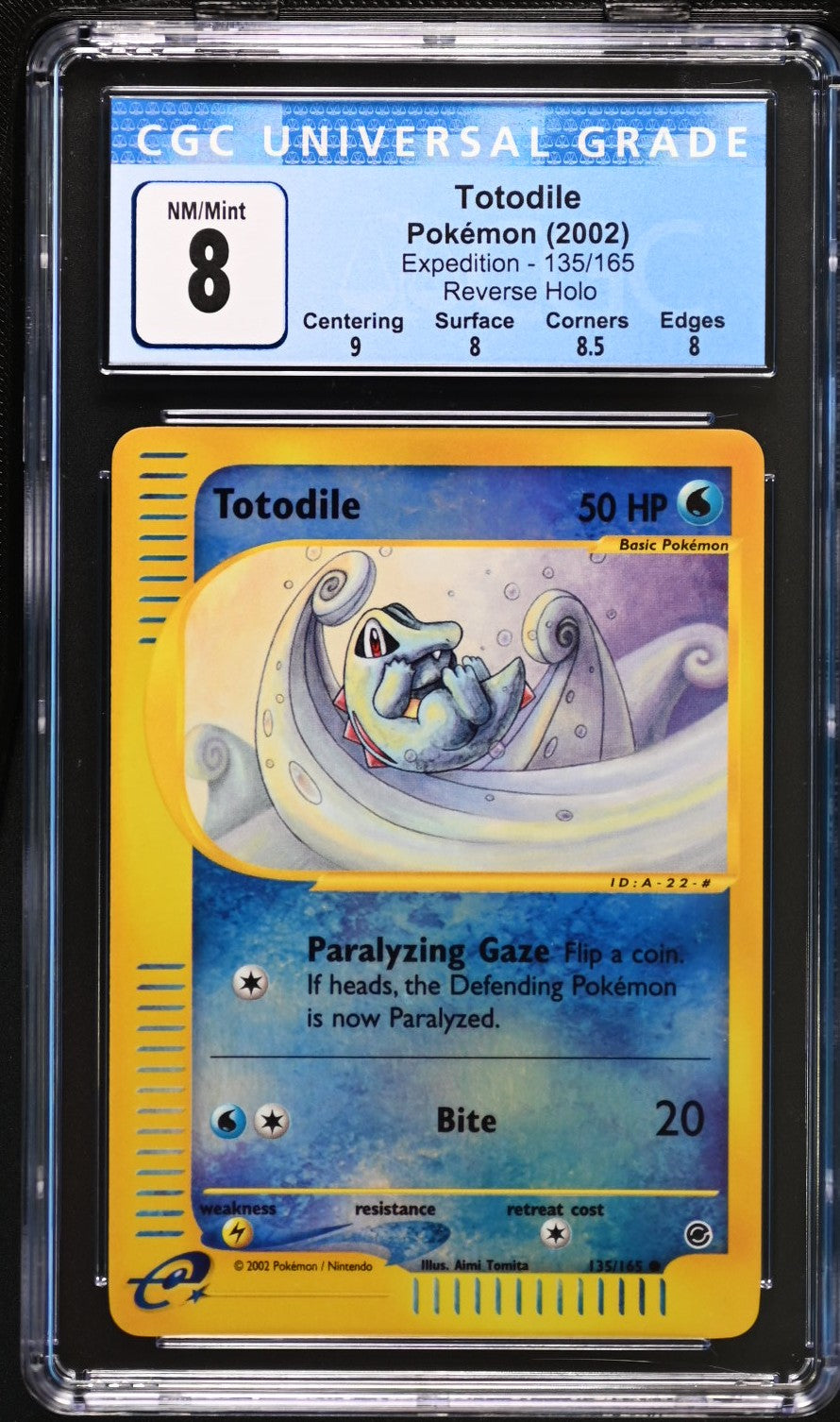 Totodile 135 Reverse Holo Expedition - CGC 8