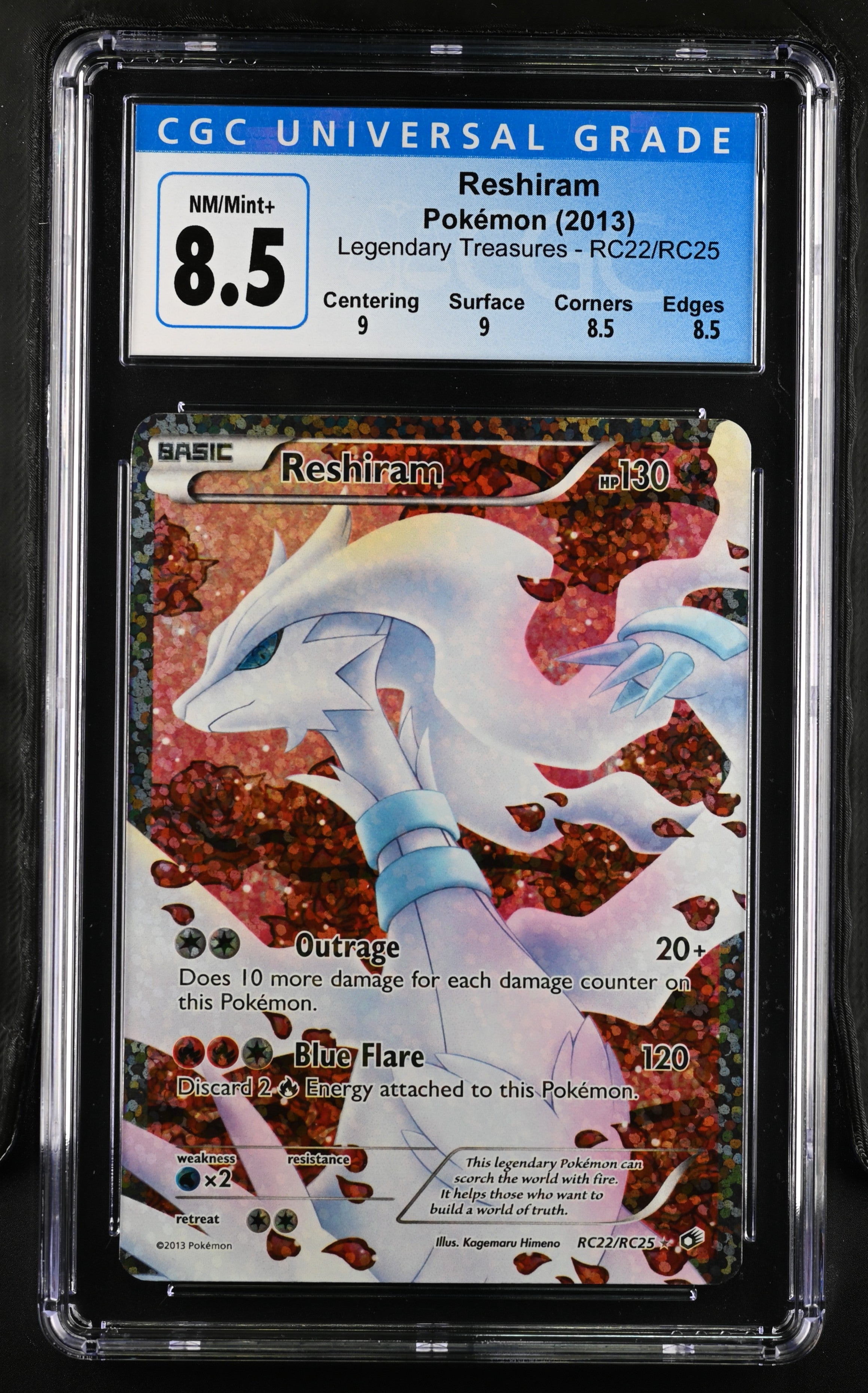 Reshiram RC22RC25 Legendary Treasures - CGC 8.5