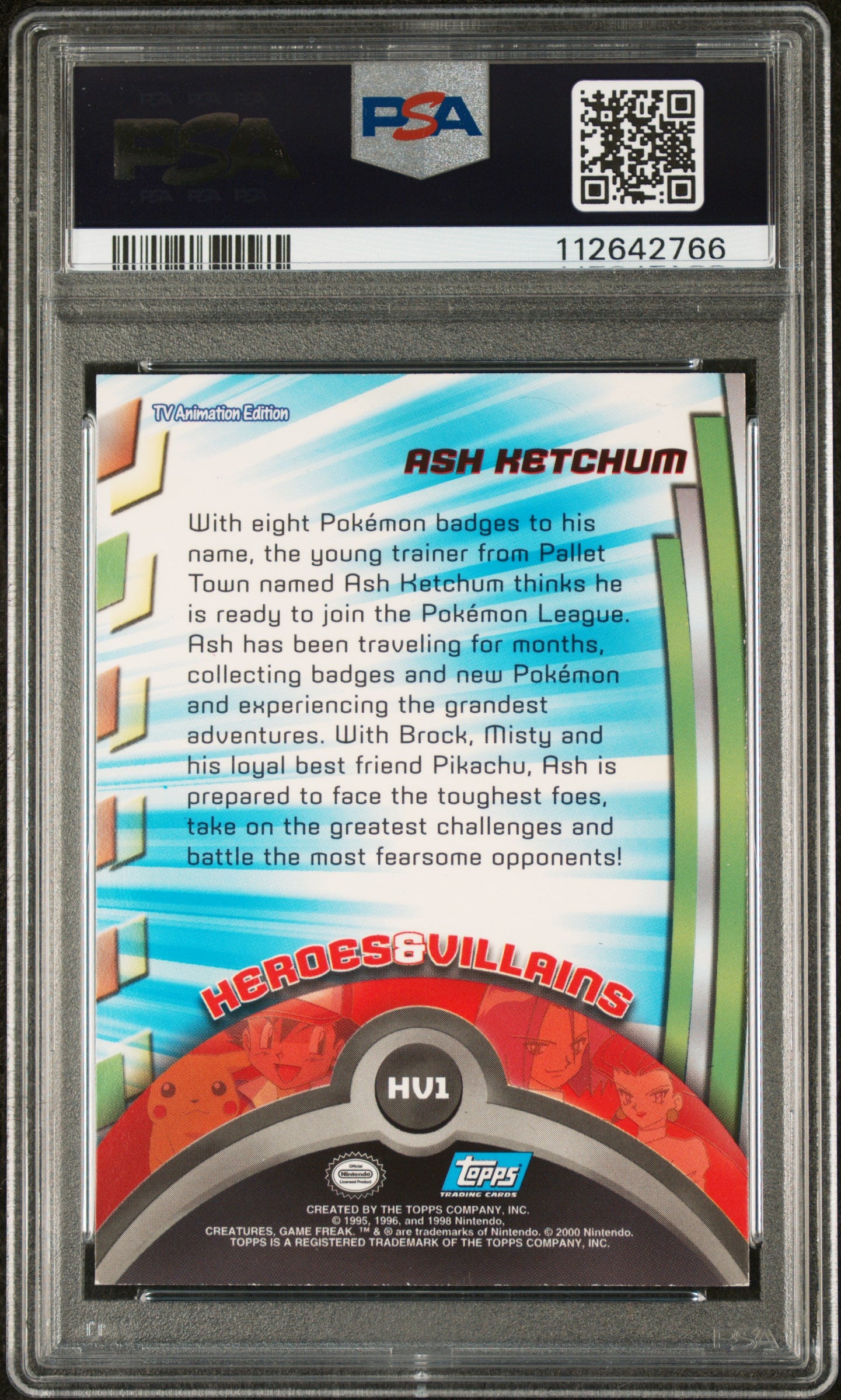 Ash Ketchum Topps Rainbow Foil Signed by Veronica Taylor PSA Auto 10
