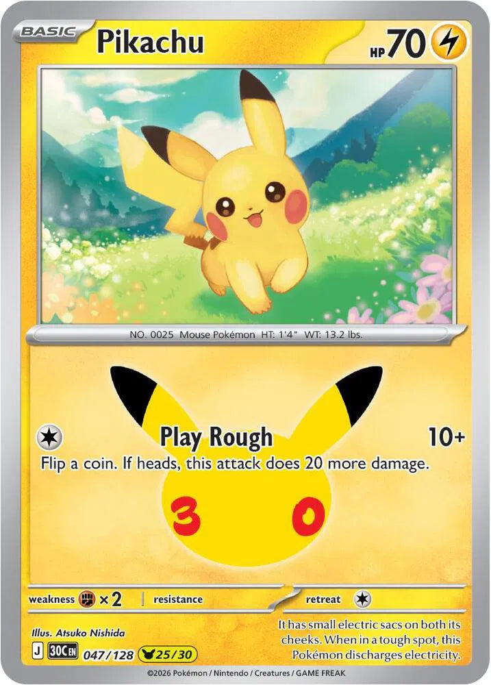 047/128 Pikachu - Celebration 30th