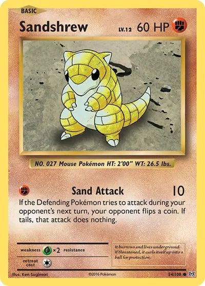 54/108 Sandshrew - Evolutions