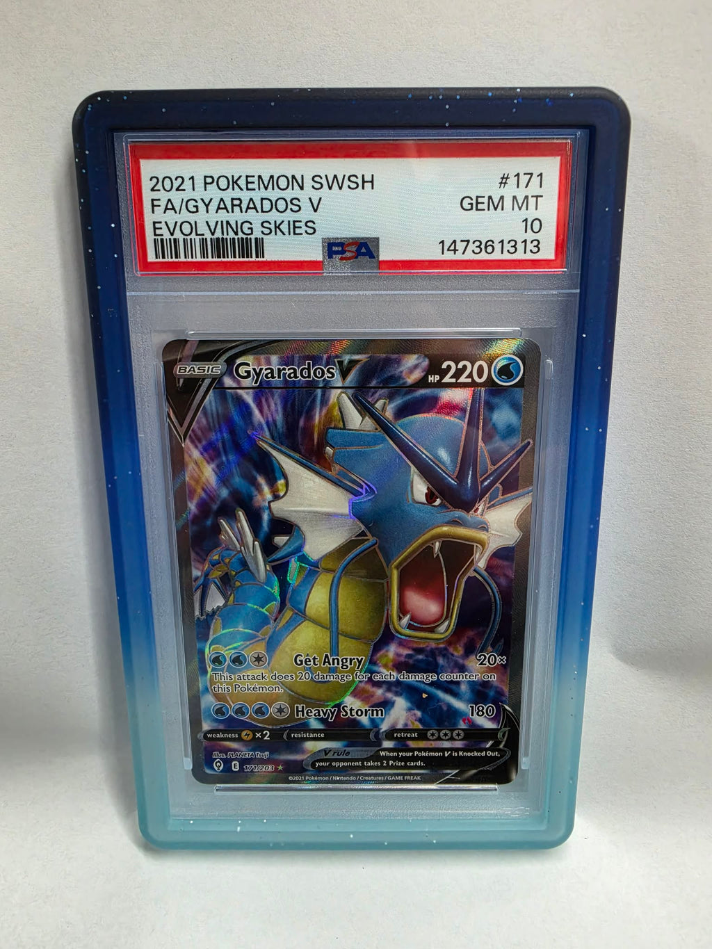 Gyarados V 171 Full Art PSA 10 - Evolving Skies