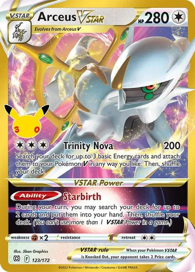 123/172 Arceus Vstar - Celebration 30th