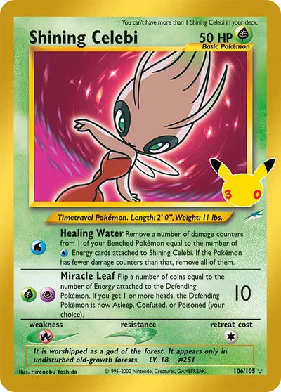 106/105 Shining Celebi - Celebration 30th