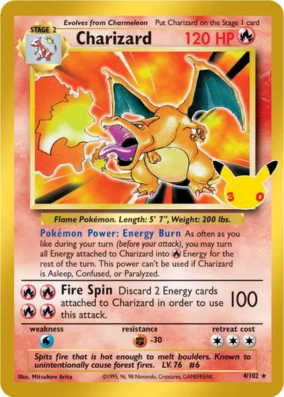 4/102 Charizard - Celebration 30th
