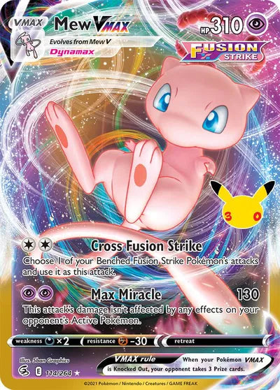114/264 Mew VMAX - Celeration 30th