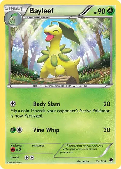 2/122 Bayleef Reverse Holo - BREAKpoint