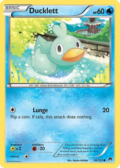 36/122 Ducklett Reverse Holo - BREAKpoint