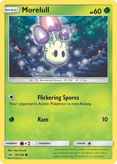 16/149 Morelull Reverse Holo - Sun & Moon Base Set