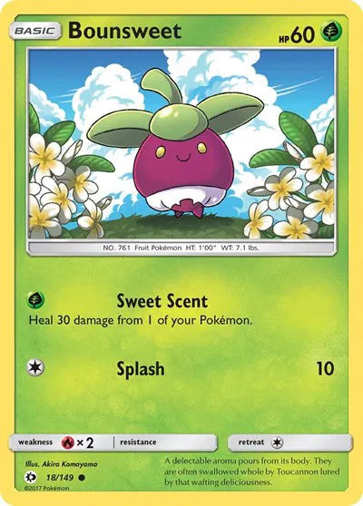 18/149 Bounsweet Reverse Holo - Sun & Moon Base Set