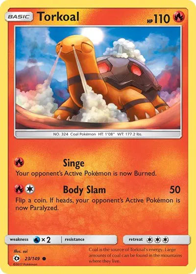 23/149 Torkoal Reverse Holo - Sun & Moon Base Set