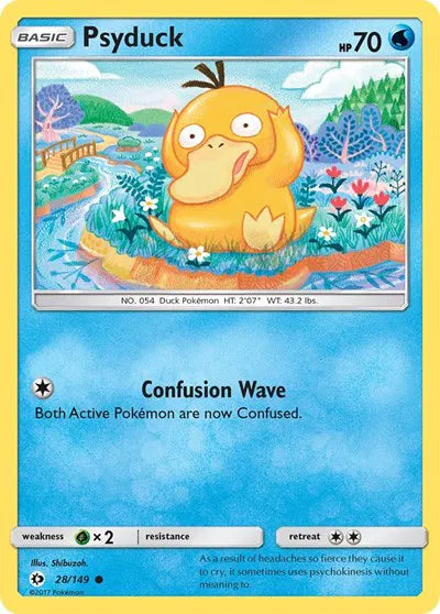 28/149 Psyduck Reverse Holo - Sun & Moon Base Set
