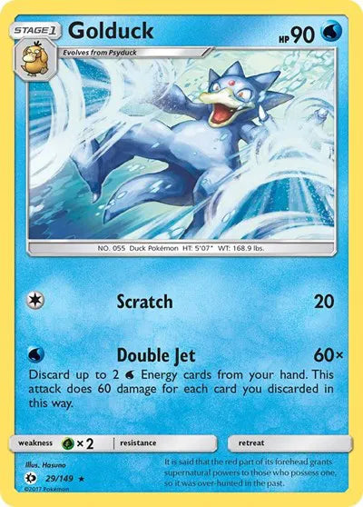 29/149 Golduck Reverse Holo - Sun & Moon Base Set