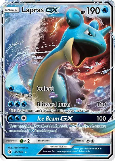 35/149 Lapras GX - Sun & Moon Base Set