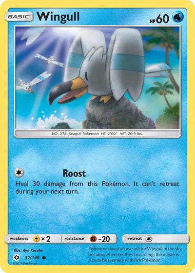 37/149 Wingull Reverse Holo - Sun & Moon Base Set