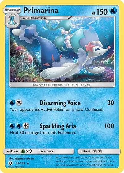 41/149 Primarina Reverse Holo - Sun & Moon Base Set