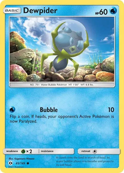 45/149 Dewpider Reverse Holo - Sun & Moon Base Set