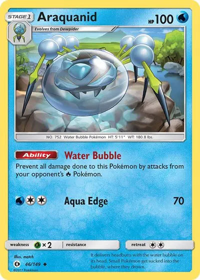 46/149 Araquanid Reverse Holo - Sun & Moon Base Set