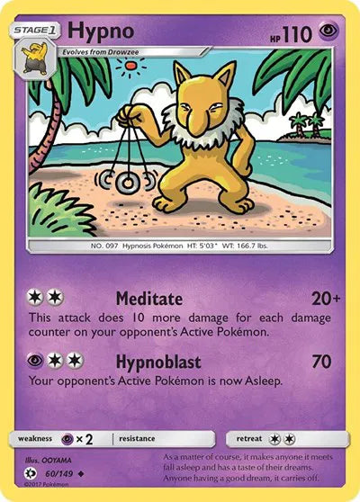 60/149 Hypno Reverse Holo - Sun & Moon Base Set