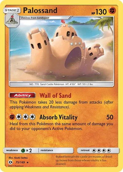 75/149 Palossand Reverse Holo - Sun & Moon Base Set