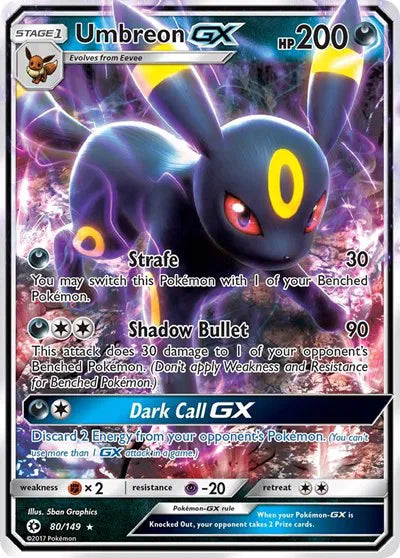 80/149 Umbreon GX - Sun & Moon Base Set