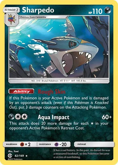 82/149 Sharpedo Holofoil - Sun & Moon Base Set