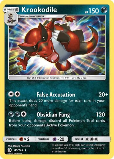 85/149 Krookodile Holofoil - Sun & Moon Base Set