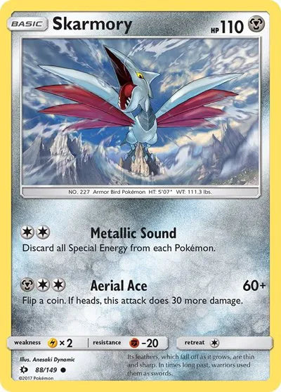 88/149 Skarmory Reverse Holo - Sun & Moon Base Set