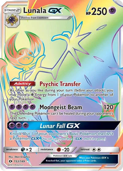 153/149 Lunala GX - Sun & Moon Base Set