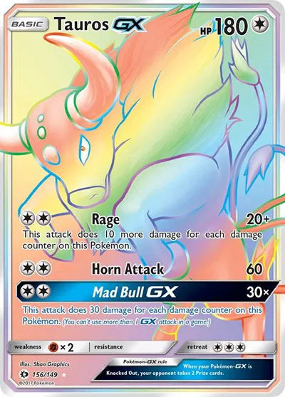 156/149 Tauros GX - Sun & Moon Base Set