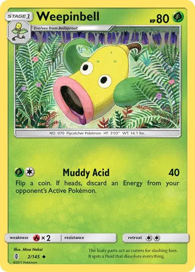 2/145 Weepinbell Reverse Holo - Guardians Rising